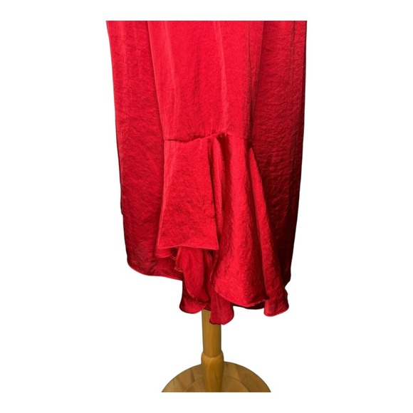 Melissa Paige Red Crochet Neck Bell Sleeve Blouse Top Elegant Women Size‎ Medium - Picture 5 of 9